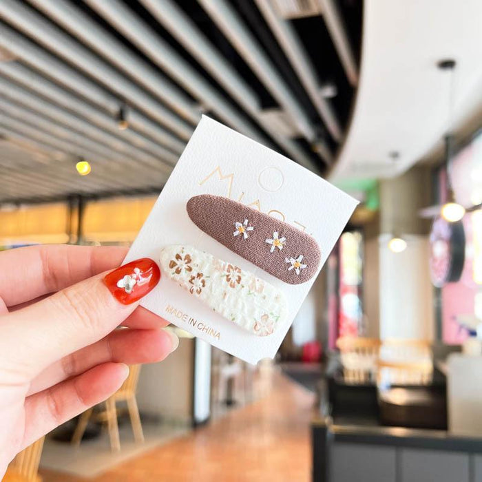 Children's hairpin fabric side clip