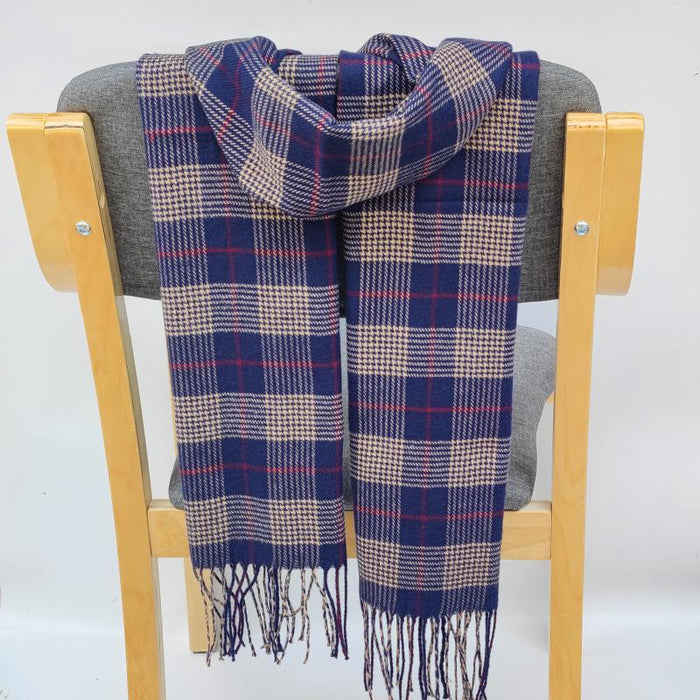 Classic Lattice Soft Scarf Cashmere Plaid Scarves