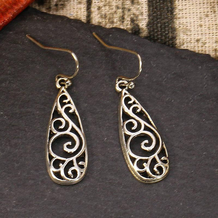 Women's Vintage Boho Greenstone Earrings