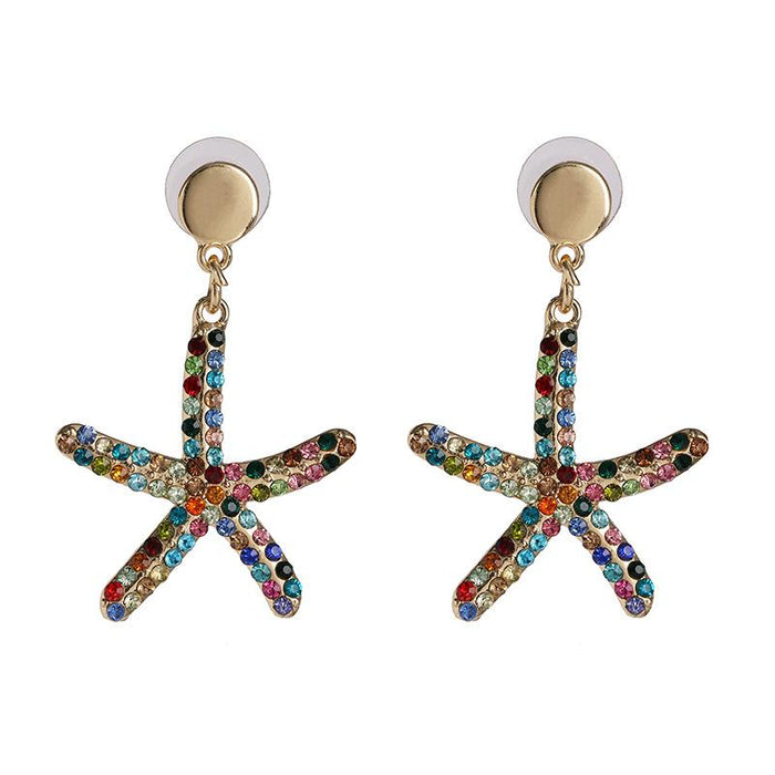 Fashion Women's Fashion Beach Accessories Earrings Inlaid Rhinestone