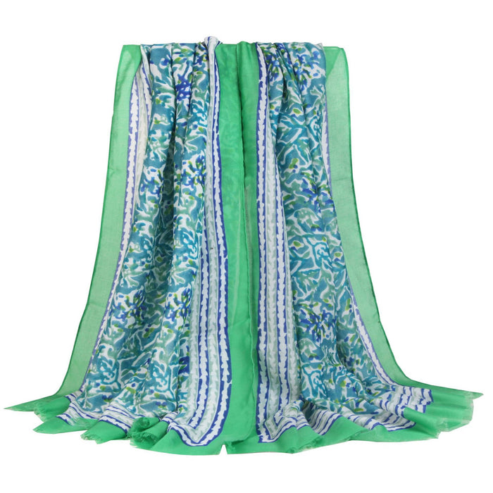 Printed Scarf Shawl Small Flower Print Sunscreen Warmth