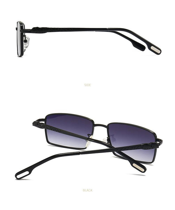 Small box cheetah men's and women's Metal Sunglasses