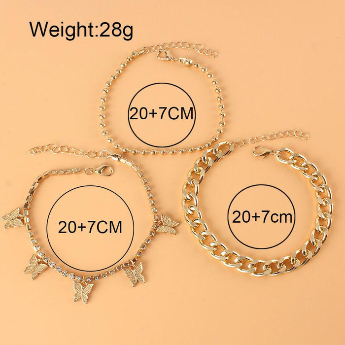 Multi Layer Exquisite Personalized Creative Butterfly Versatile Anklet