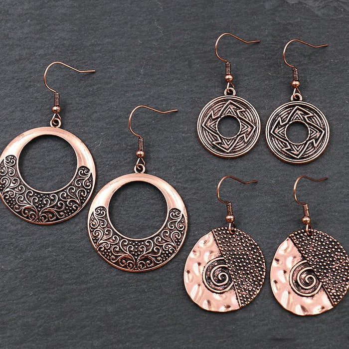 Retro Punk Metallic 3-Pair Earrings