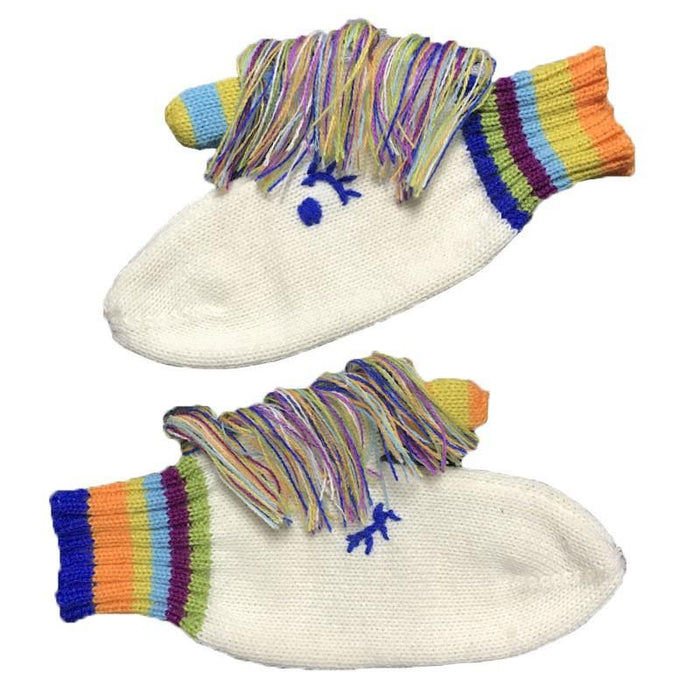 Unicorn Cartoon Winter Warm Knitted Gloves
