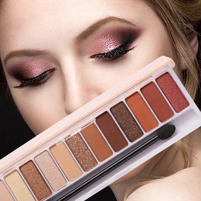 12 colour eye shadow plates do not dye the matte pearlescent.