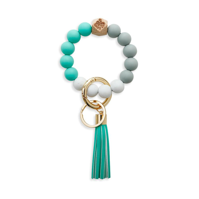 New Tassel Wood Bead Bracelet Silicone Bracelet Key Chain