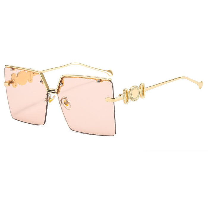 Sunglasses half frame metal gradient Sunglasses