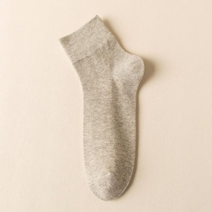 Spring and Summer New Cotton Socks Casual Solid Color Boat Socks