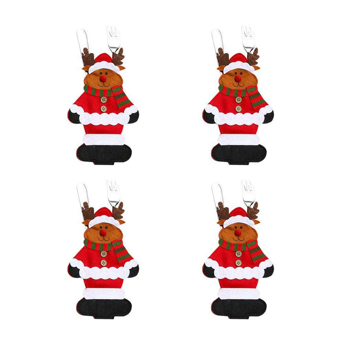 4PCS 44 Styles Christmas Knife and Fork Holder