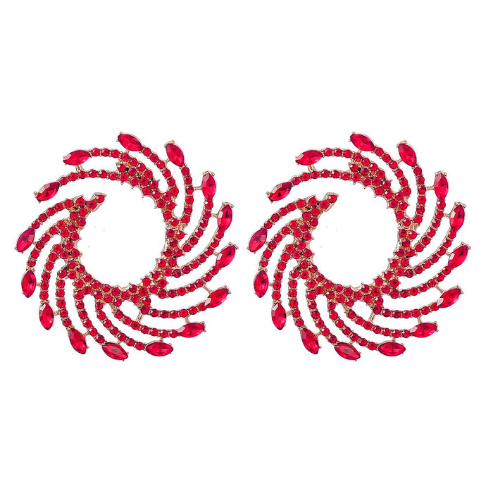Women's Exaggerated Spiral Alloy Sunflower Earrings