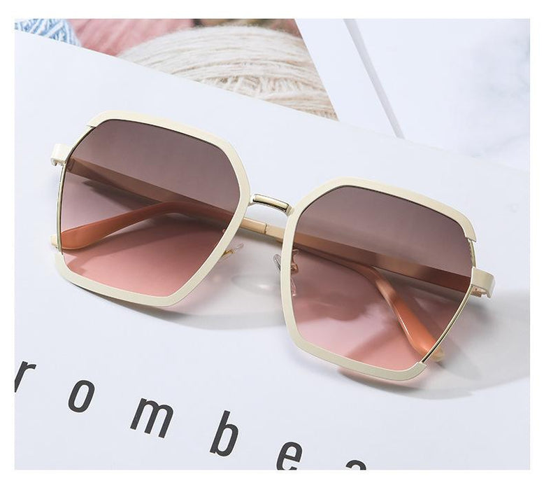Metal sunglasses large frame anti ultraviolet