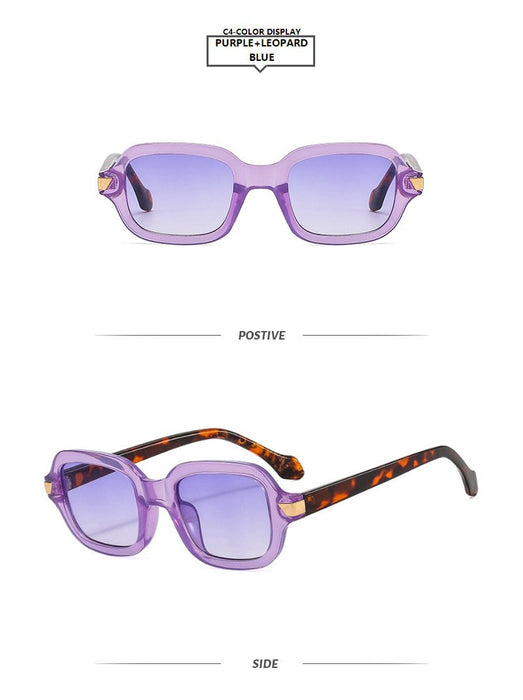 Square small frame color Sunglasses
