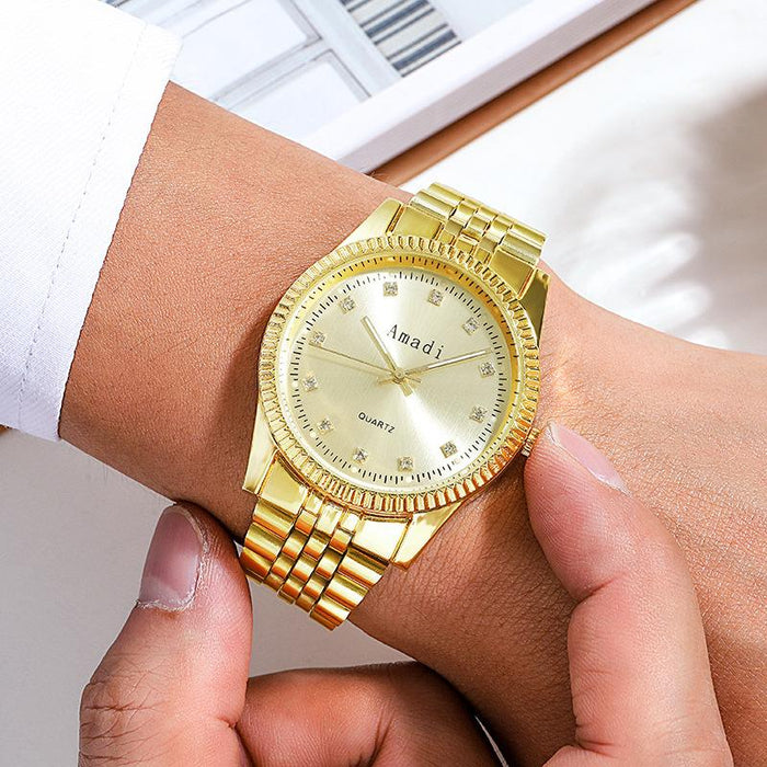 Gold Casual Quartz Watch Luminous Business Men's Watch