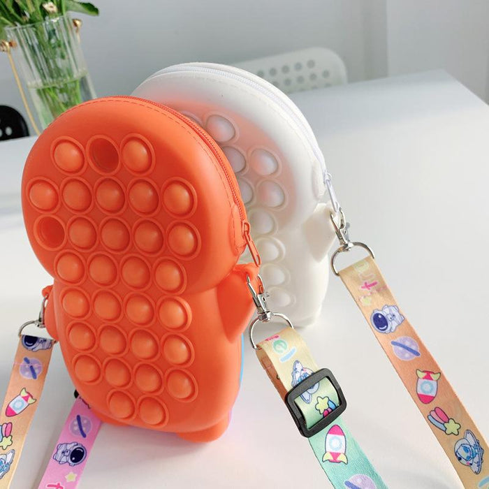 Astronaut Bag Press Silicone Soft Astronaut Kids Bag