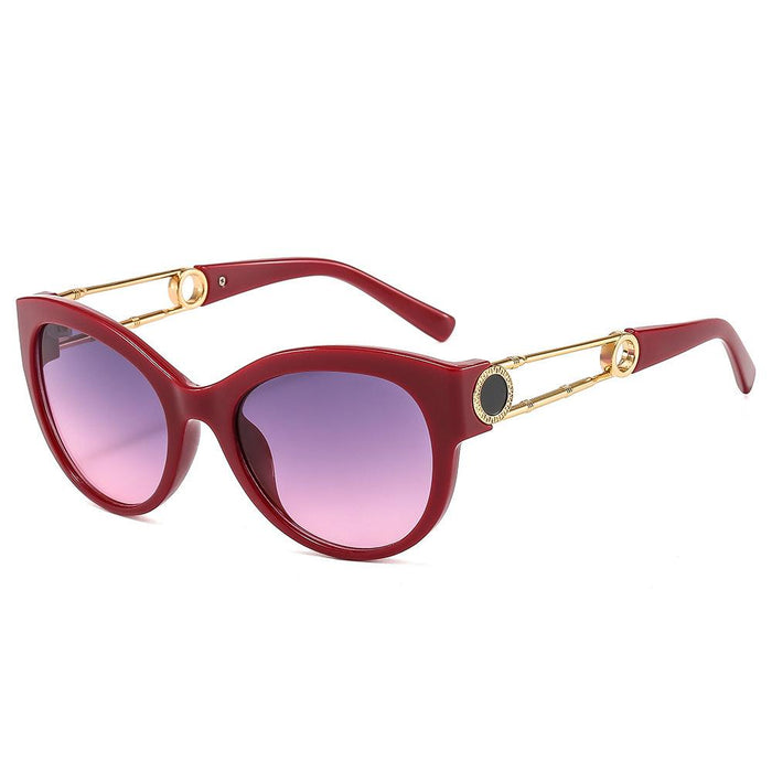 Cat's eye metal sunglasses