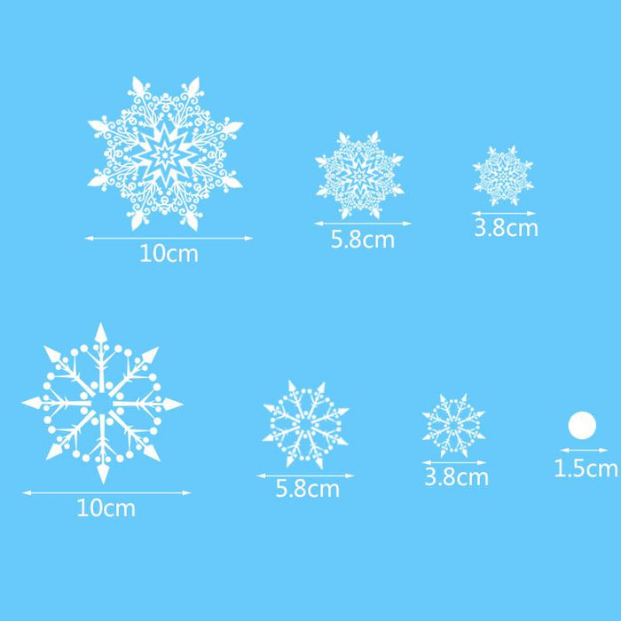 1 Sheet Merry Christmas Snowflake Snowman Window Sticker