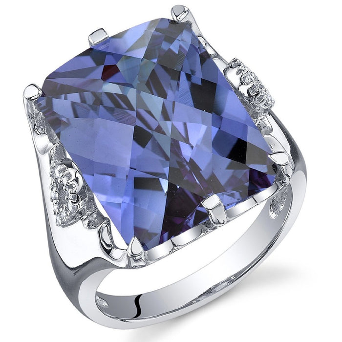 Fashon Jewelry Big Princess Cut Purple Zircon Rings
