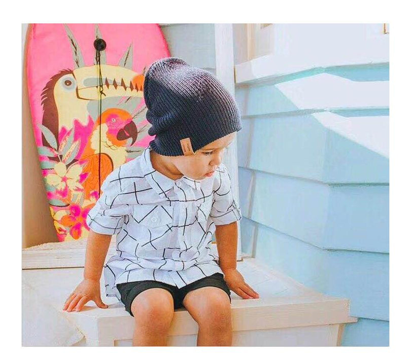 Kids Solid Knitted Beanies