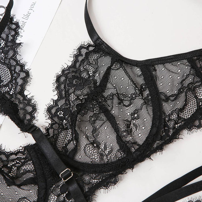 Women's Fashion Lace Underwear Garter Lingerie Set