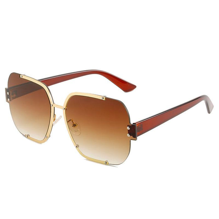 Metal half frame personalized Sunglasses ocean piece
