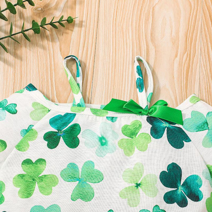 Summer Girls Clover Top & Shorts Suit