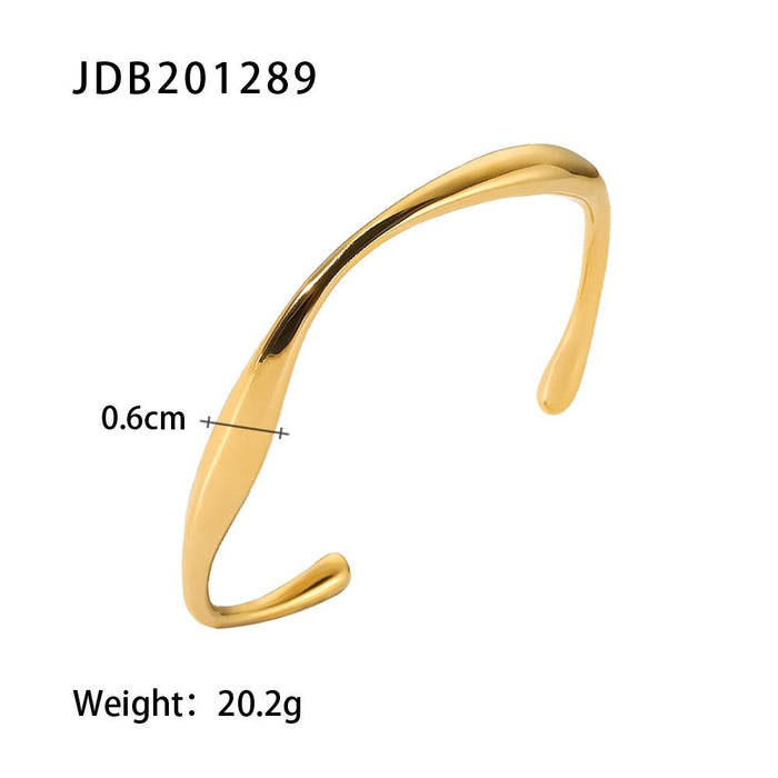High Quality Stainless Steel Open Gold Bracelet