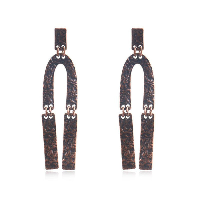 Bohemian Retro Ethnic Geometric Love Sweet Earrings