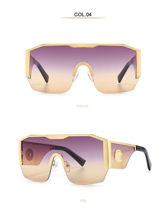 Large frame head conjoined sheet metal men's and women's Sunglasses