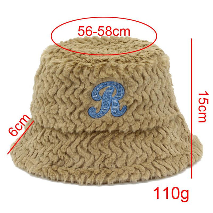 Thickened Women's Fashion Warm Pot Letter Hat