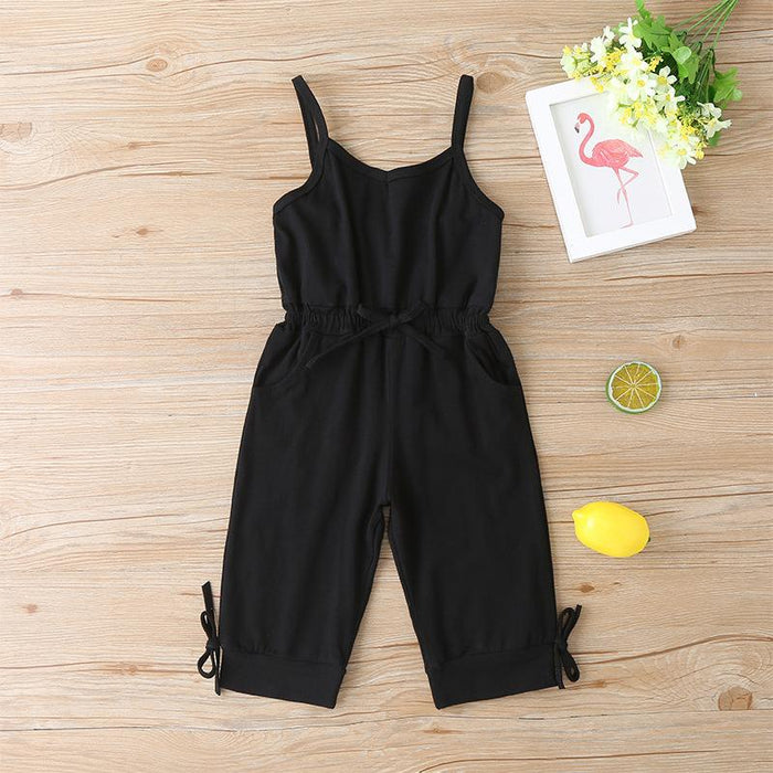 Girls' Summer Suspender Jumpsuit