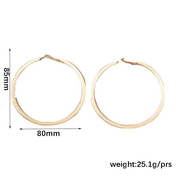 New Exaggerated Retro Geometric Circle Earrings