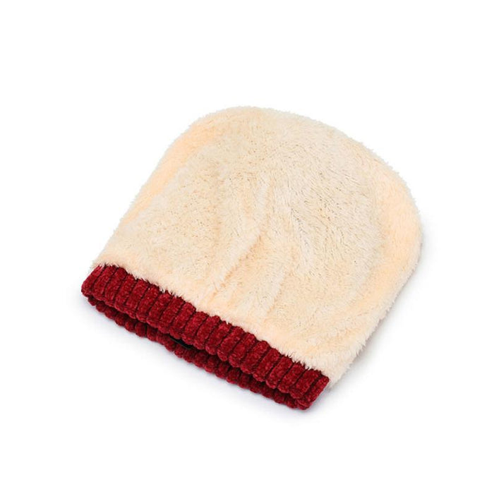 Winter Hats for Woman Thicker Beanies Chenille Ball Knitted Cap