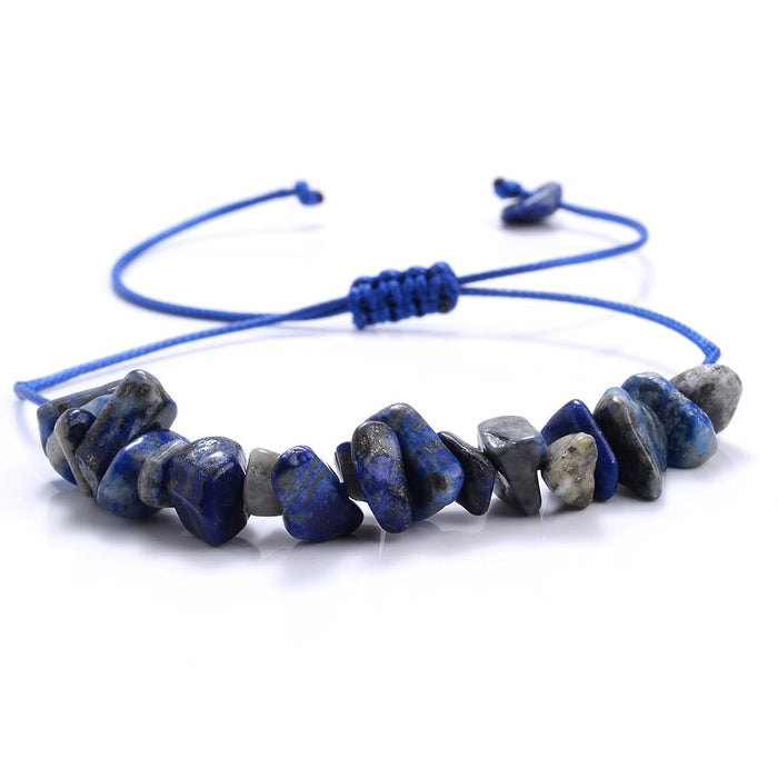 Irregular Natural Stone Crystal Beads Stretch Bracelet