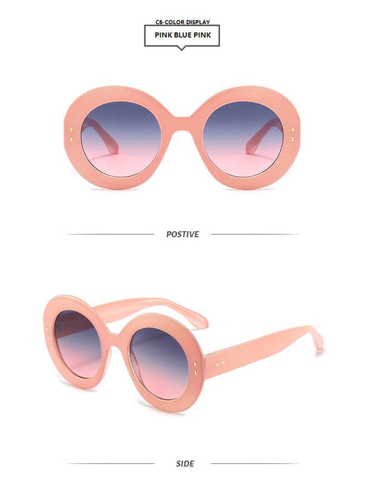 Rice nail round frame sunglasses RETRO SUNGLASSES