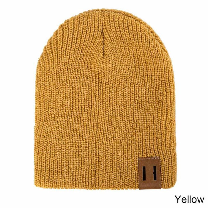 Kids Solid Knitted Beanies