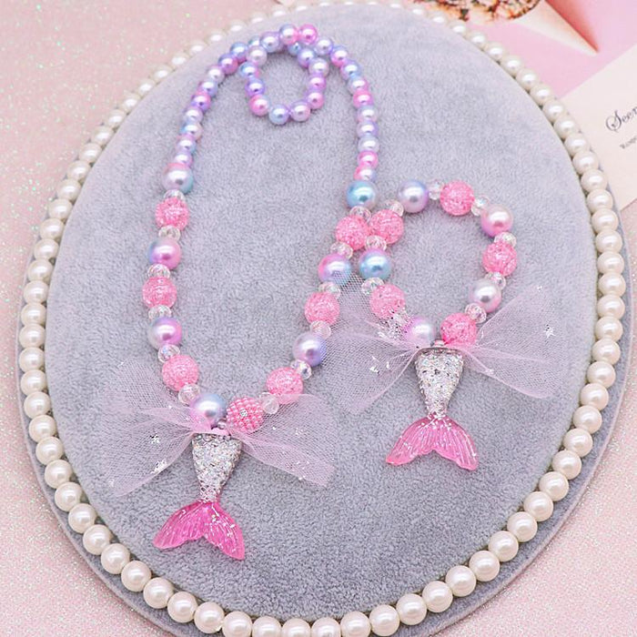 New Children's Necklace Set Fishtail Shell Accessories