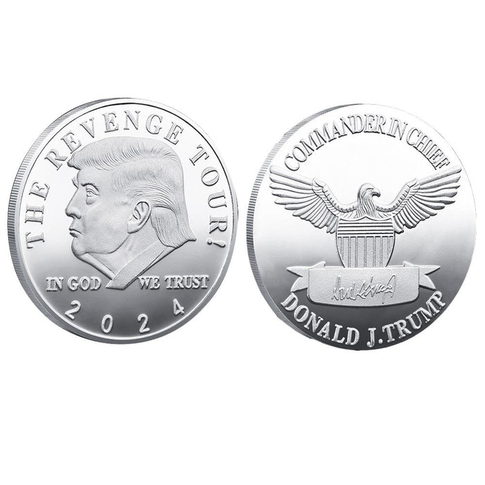 2024 President Donald Trump Silver Gold Plated Coin