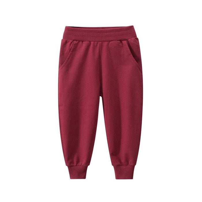 Solid color children's sports pants boys' casual pants