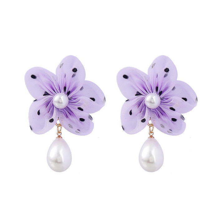 Bohemian Lace Flower Woven Bead Earrings