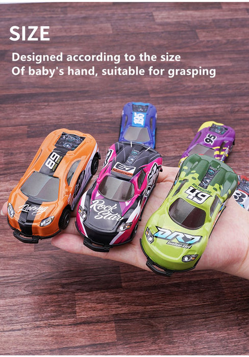 Flip stunt car alloy pull back four-wheel drive racing car