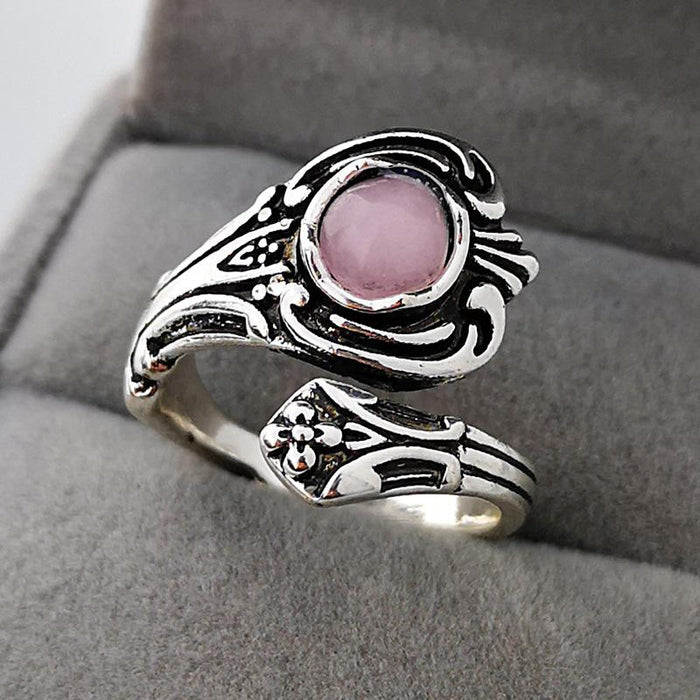 New Vintage Creative Rose Gem Couple Ring