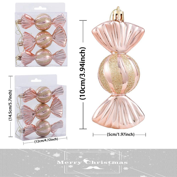 3pcs/Box Christmas Ball Ornament Balice Ice Cream Candy