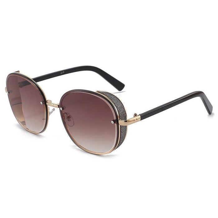 Sunglasses Women's round glasses gradient lens Retro