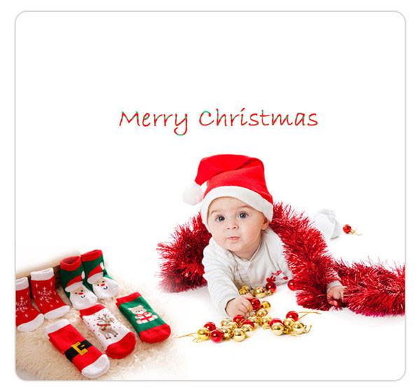 Children Cotton Boys Girls Warm Christmas Socks