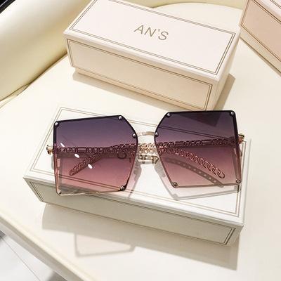 Metallic framed Tan Sunglasses