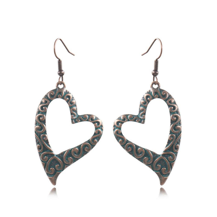 Bohemian Retro Ethnic Geometric Love Sweet Earrings