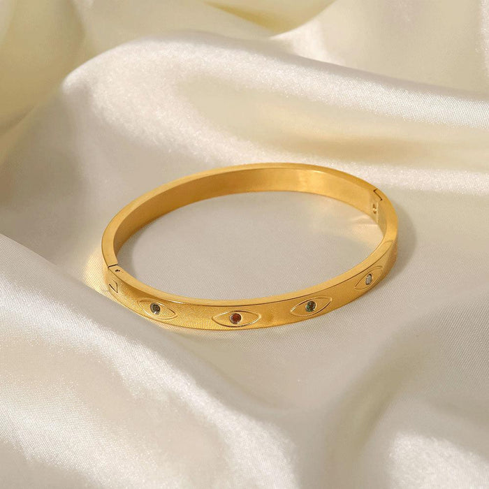 High Quality Stainless Steel Open Gold Bracelet