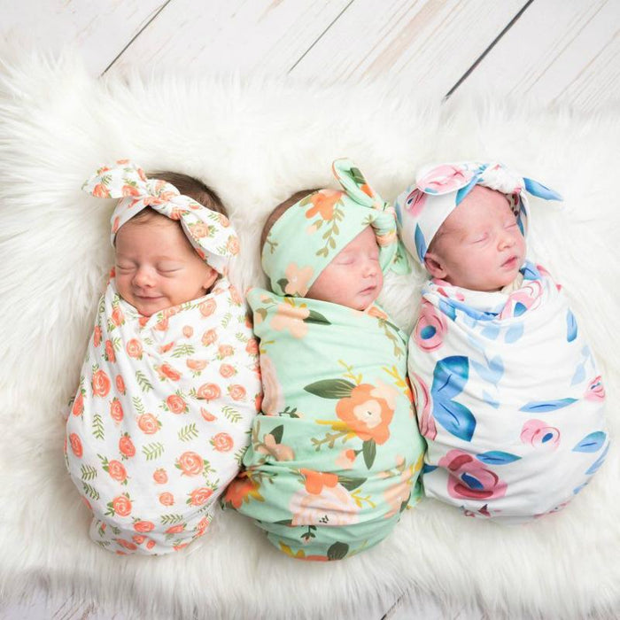 Newborn Baby Wrap Towel Headband Suit