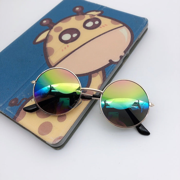 Children's round frame sunglasses and colorful Sunglasses